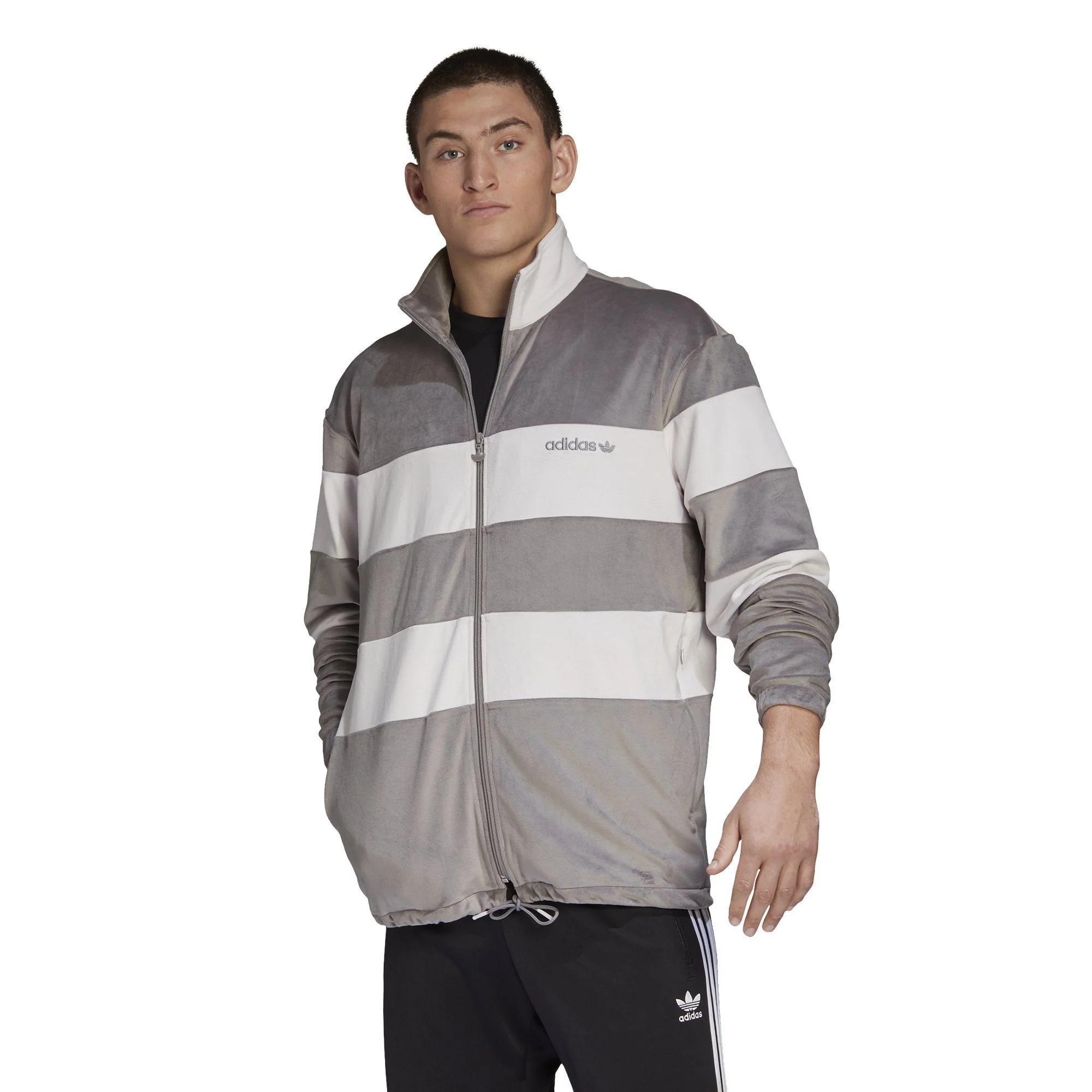 Adidas Originals Pastel Full Zip White Grey Men GL6160 - Image 3