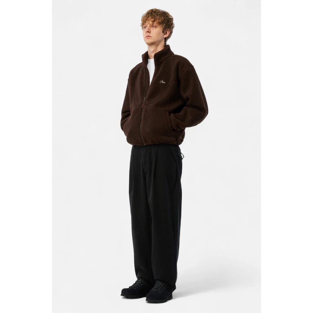 Dime Polar Fleece Sherpa Zip Brown - Image 6