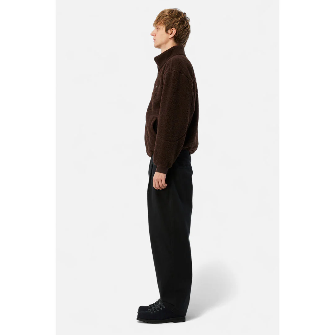 Dime Polar Fleece Sherpa Zip Brown - Image 7