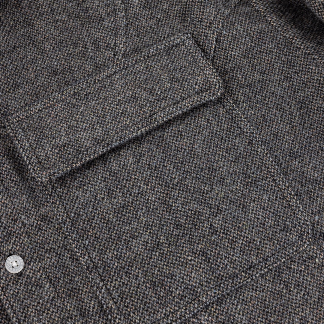 Dime Wool Overshirt Silver - Image 4